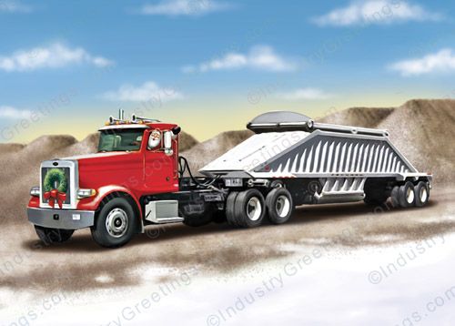 Belly Dump Truck Holiday Card