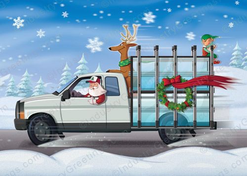 Glass Truck Christmas Card