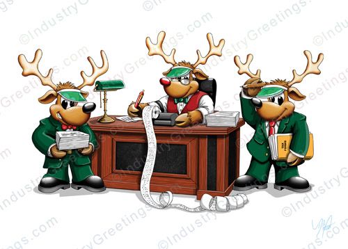 Reindeer Accountants Christmas Card