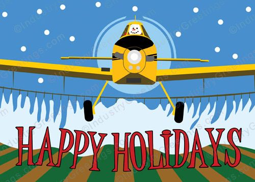 Frosty's Crop Duster Holiday Card