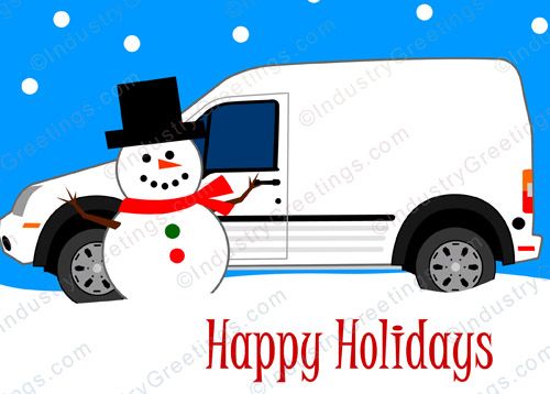 Frosty's Delivery Christmas Card