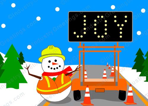 JOY-ful Traffic Christmas Card
