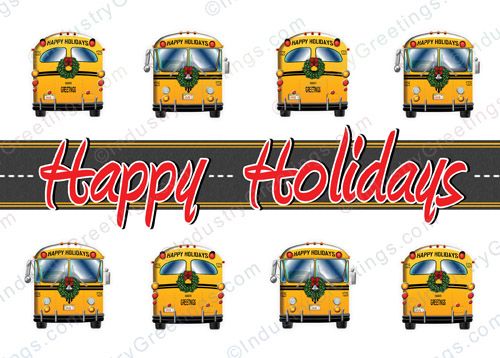 Bus Fleet Holiday Card