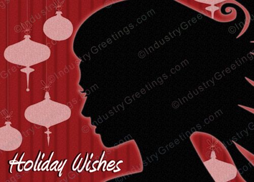 Salon Silhouette Christmas Card