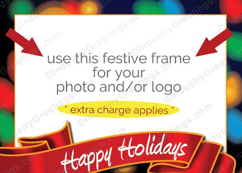 Lights Frame Happy Holidays Card