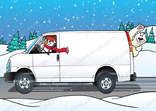 Company Van Christmas Card