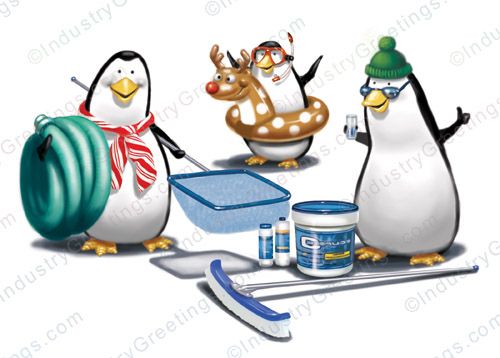 Pool Service Christmas Card