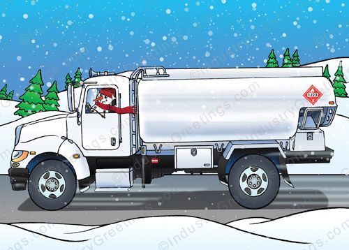 Frosty's Fueling Truck Holiday Card