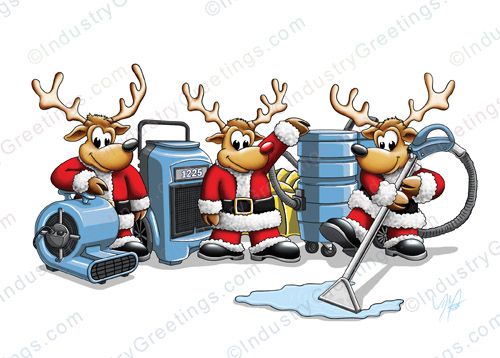 Reindeer Restoration Holiday Card
