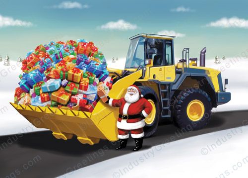 Heavy Equipment Christmas Card