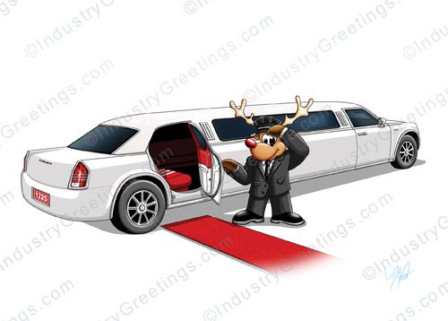 Rudolph's Limo Service Holiday Card