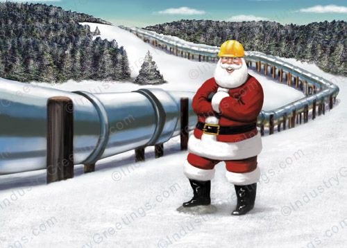 Pipeline & Santa Christmas Card
