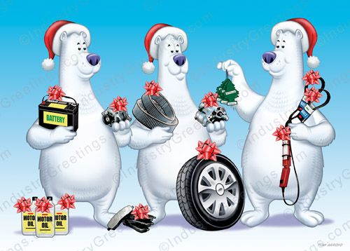 Auto Part Gifts Christmas Card 