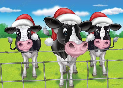 Farming Animal Christmas Card