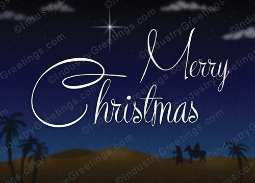 Biblical Crossing Christmas Card