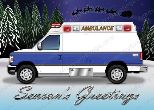 Ambulance Service Christmas Card