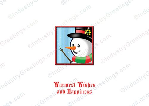 Snowman Wishes Holiday Card