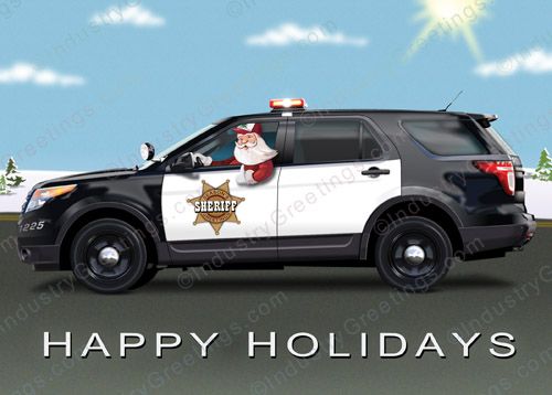 Sheriff Santa Christmas Card
