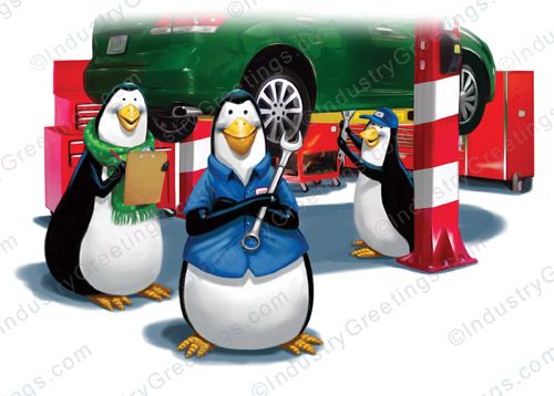 Auto Repair Shop Christmas Card