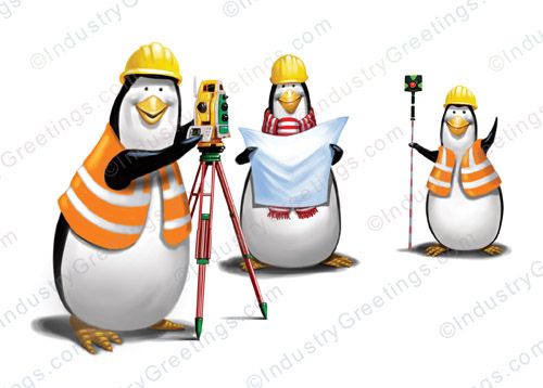 Penguin Surveyors Christmas Card