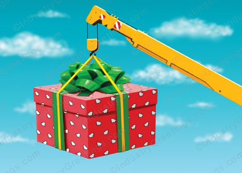 Crane Gift Drop Christmas Card
