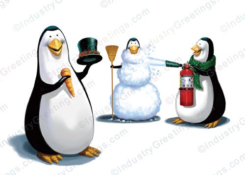 Making Snowmen Holiday Card