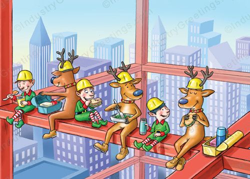 High Rise Construction Holiday Card