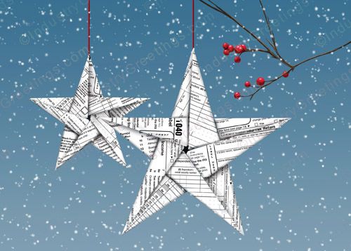 1040 Star Ornament Holiday Card