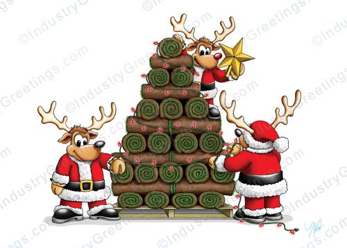 Sod Tree Reindeer Holiday Card