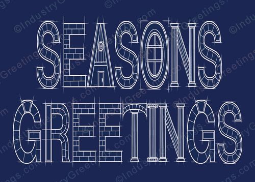 Season's Greetings Blueprint Card