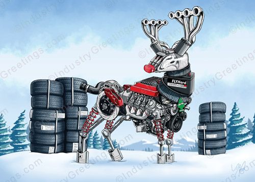 Auto Parts Christmas Card