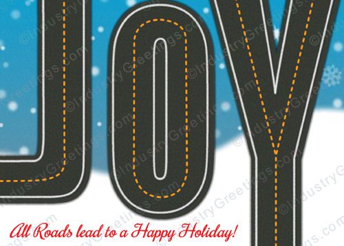 Joyful Road Paving Holiday Card
