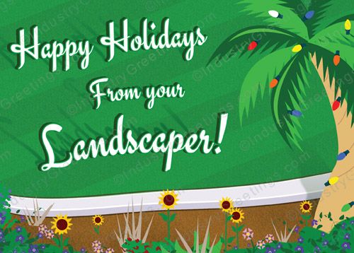 Landscaper Greetings Holiday Card