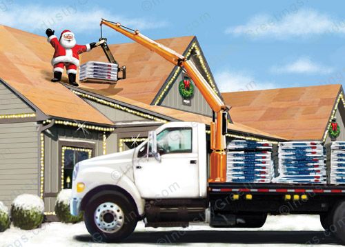 Roofing Company Christmas Card
