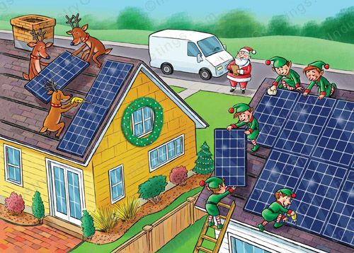 Solar Contractor Christmas Card
