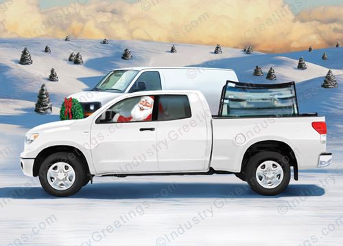 Glass Install Truck Holiday Card