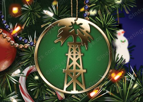 Oilwell Ornament Holiday Card