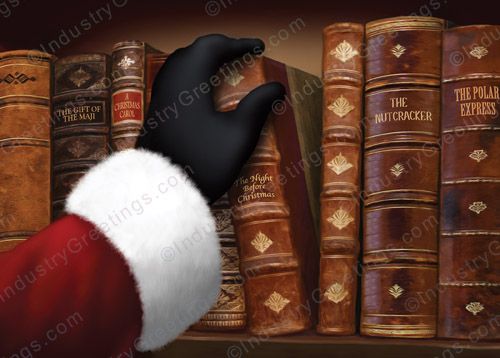 Hit the Books Christmas Card