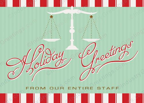 Scales of Justice Attorney Holiday Card