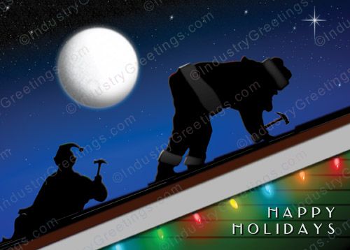 Light of the Moon Roofing Holiday Card