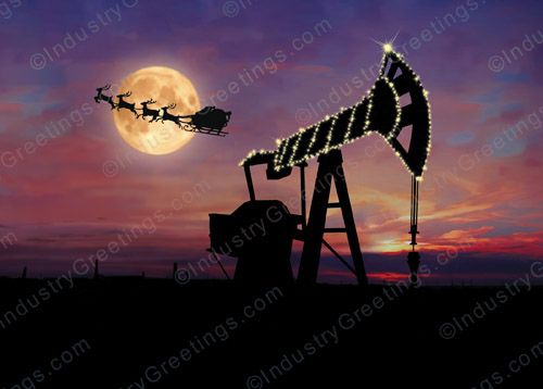 Night Sky Pump Christmas Card