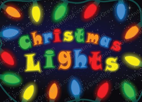 Christmas Lights Christmas Card