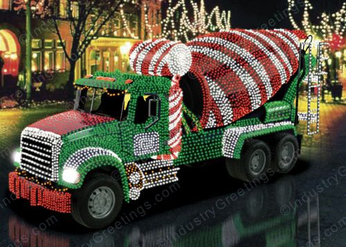 Cement Truck Christmas Card