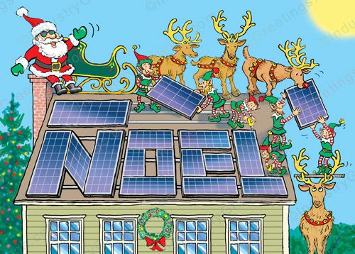 NOEL Solar Christmas Card