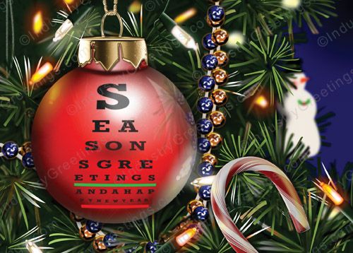 Ornament Eye Chart Holiday Card