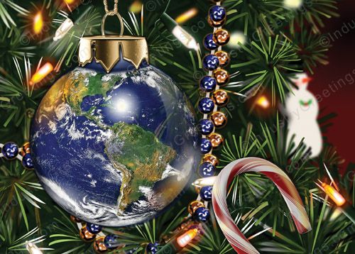 Earth Ornament Christmas Card