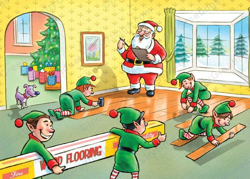 Santa's Flooring Team Holiday Card