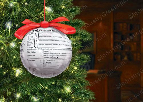 Accounting Ornament Christmas Card