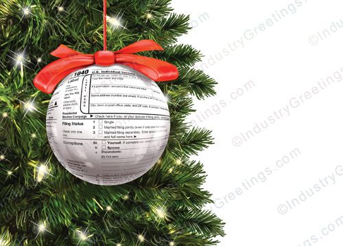 Accounting Holiday Ornament Card
