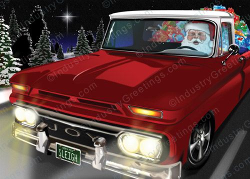 Classic Pickup Truck Holiday Card
